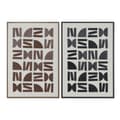 Miniatyrbilde 1 av 4: Maleri Home ESPRIT Brun Svart Beige Abstrakt Moderne 63 x 3,8 x 93 cm (2 enheter)