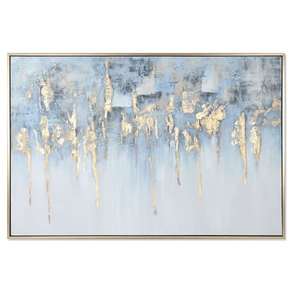 Maleri Home ESPRIT Blå Hvit Abstrakt Moderne 187 x 3,8 x 126 cm