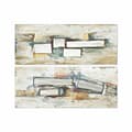 Pikkukuva 1 / 3: Maalaus DKD Home Decor 150 x 3 x 60 cm Abstrakti Loft (2 osaa)