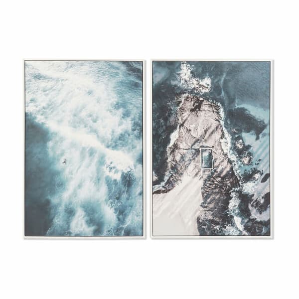 Maalaus DKD Home Decor 62,5 x 4,5 x 93 cm Meri ja valtameri (2 osaa)