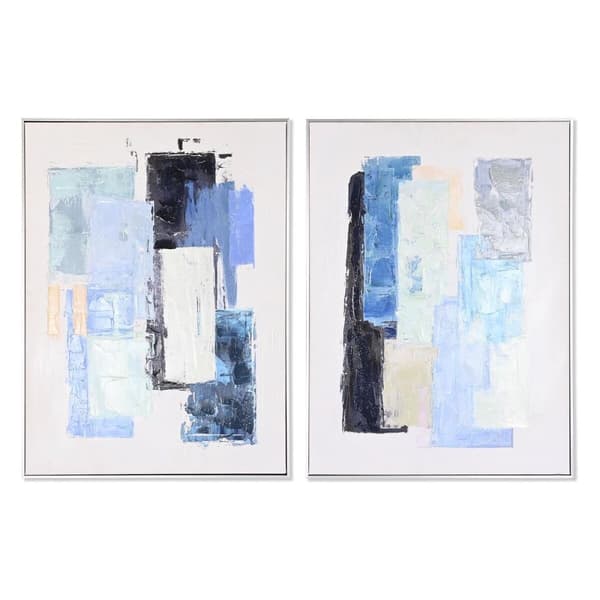 Maalaus DKD Home Decor Abstrakti Kaupunki 60 x 3 x 80 cm 60 x 3,5 x 80 cm (2 osaa)