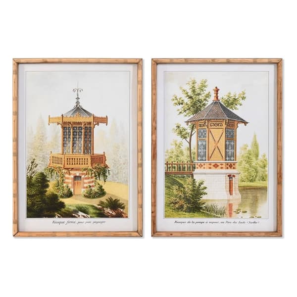 Maalaus DKD Home Decor Kuusi Kristalli Itämainen 50 x 3 x 70 cm 50 x 70 x 2,8 cm (2 osaa)