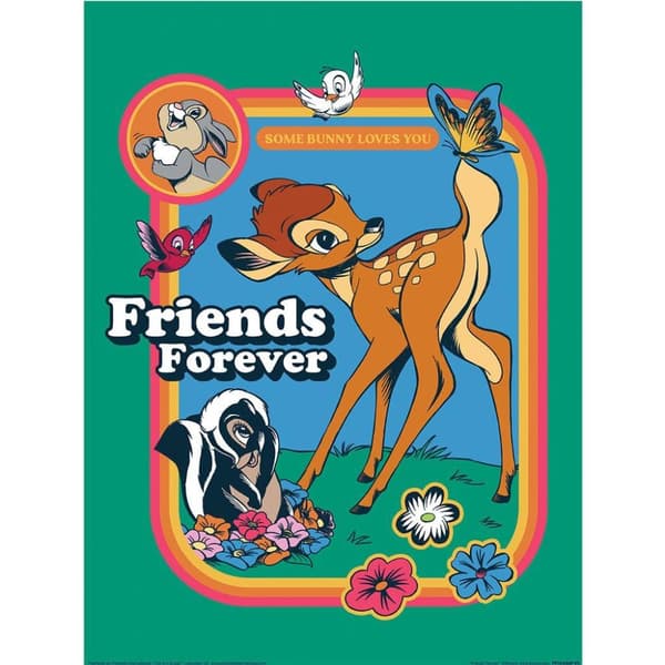 Disney Storybook Time Friends Forever Bambi Paper Print Multicoloured 40cm x 30cm
