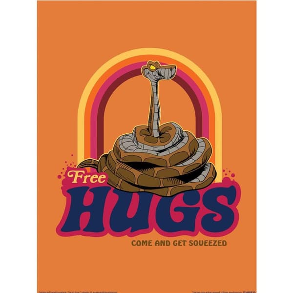 Disney Storybook Time Free Hugs Kaa Paper Print Orange 40cm x 30cm