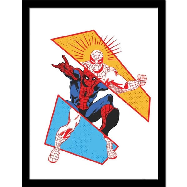Spider-Man Spider-Sense Framed Poster White/Blue/Red 40cm x 30cm