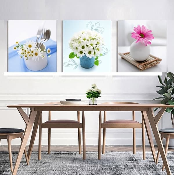 Vægmaleri Richards, sæt med 3 70x70cm, 70x70cm, 70x70cm