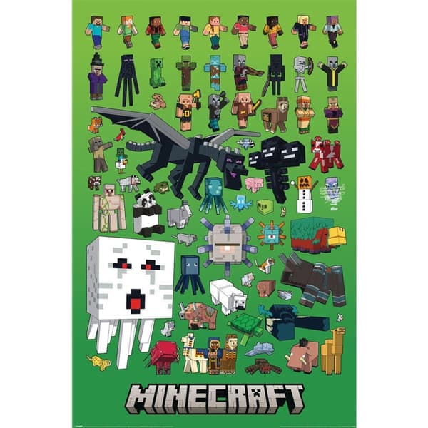 Minecraft Character Montage Poster | CDON
