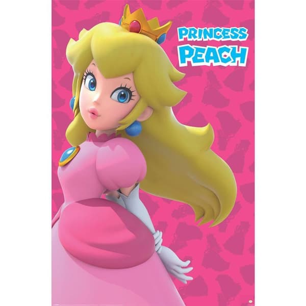 Nintendo Maxi Princess Peach Poster Pink 91.5cm x 0.12cm x 61cm