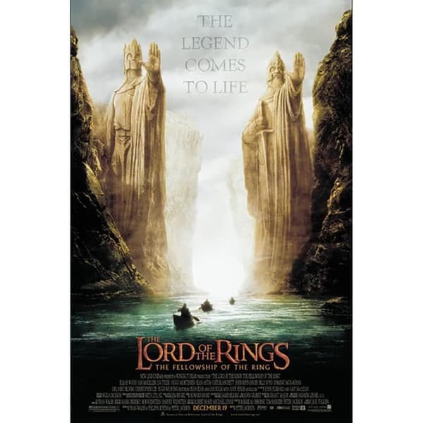 Affisch Sagan om ringen Ringens gemenskap Argonath Teaser