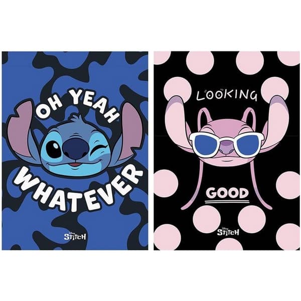 Lilo & Stitch Stitch & Angel Poster (Pack of 2) Multicoloured 38.2cm x 3.7cm x 3.7cm