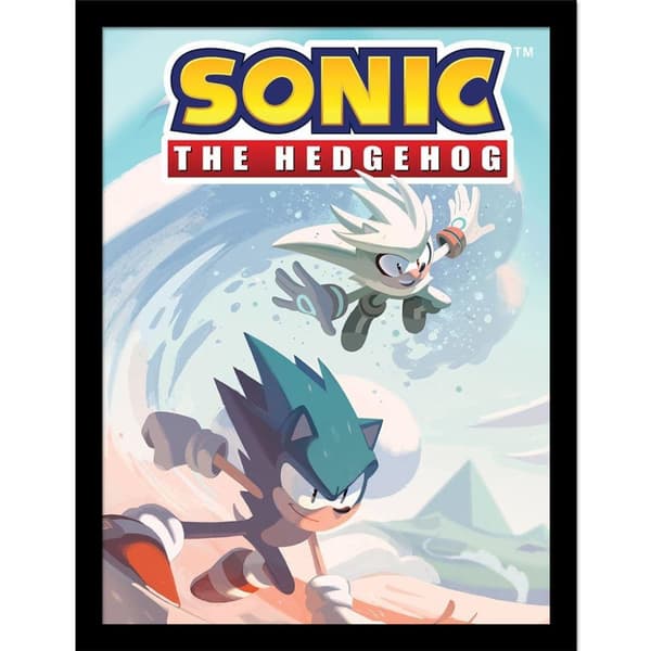 Sonic The Hedgehog Wave Framed Poster Multicoloured 40cm x 30cm