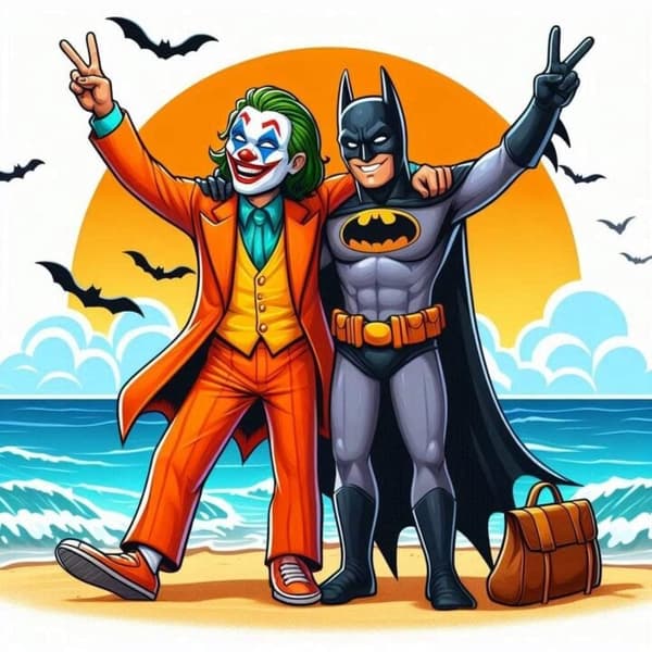 Batman och Joker Affisch 30x40 cm