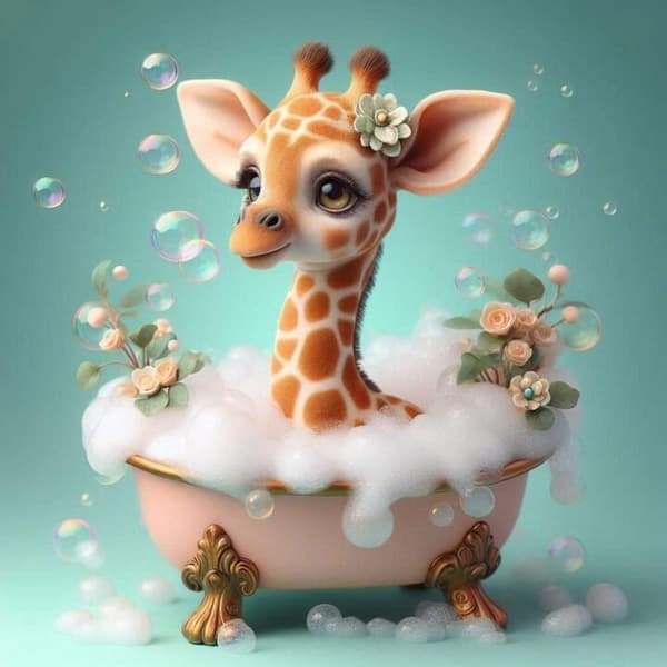 Barnrum Giraff Affisch 30x40 cm