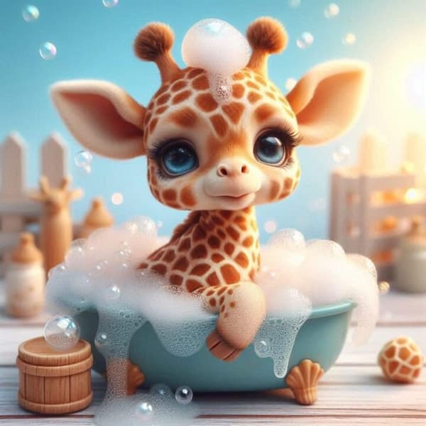 Barnrum Giraff Affisch 21x30 cm