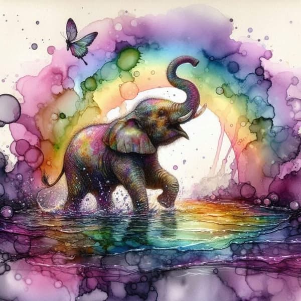 Elefant Affisch 21x30 cm