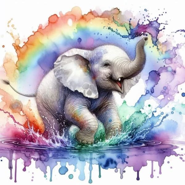 Elefant Affisch 21x30 cm