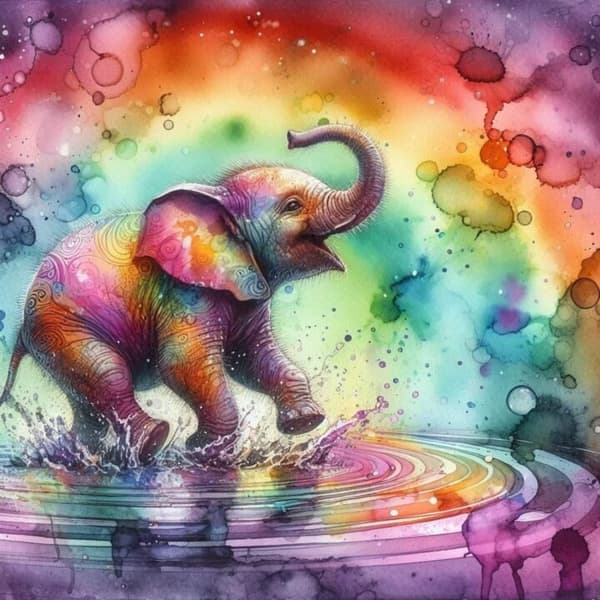 Elefant Affisch 40x50 cm