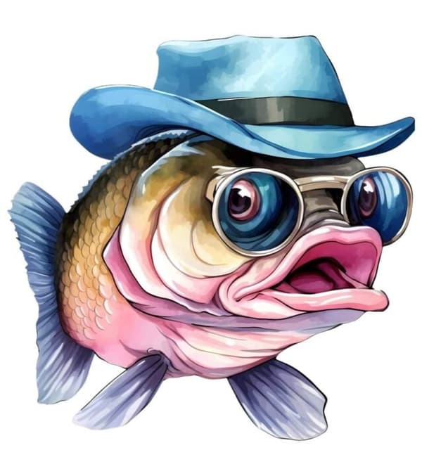 Barnrum Fisk Affisch 21x30 cm