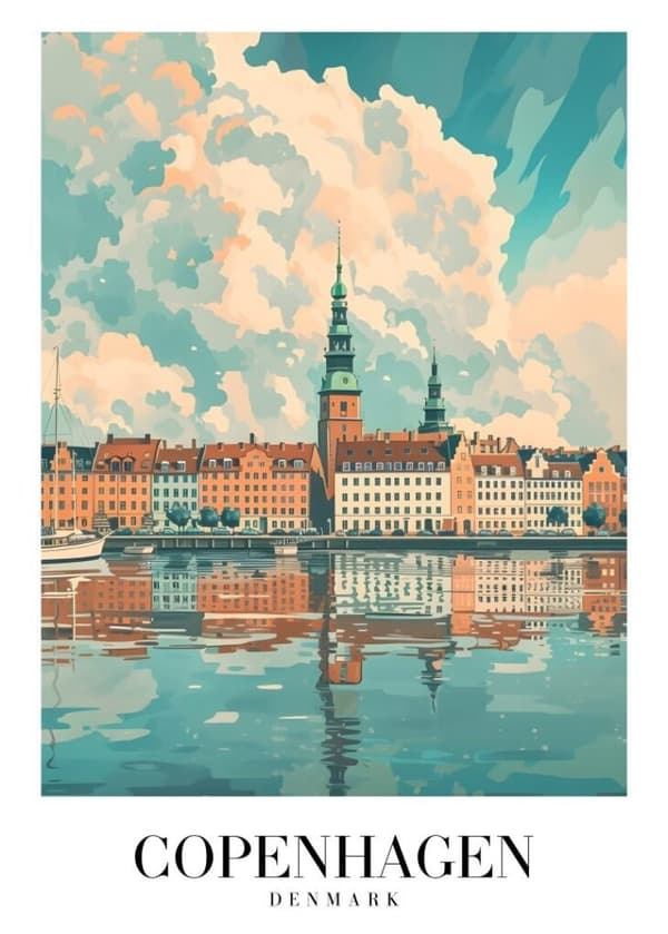 Copenhagen Affisch/Poster/Print/Tavla