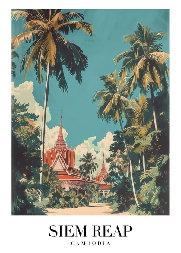 Siem Reap Affisch/Poster/Print/Tavla