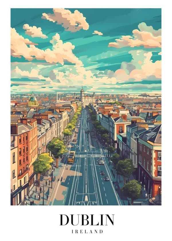 DUBLIN IRELAND Affisch/Poster/Print/Tavla