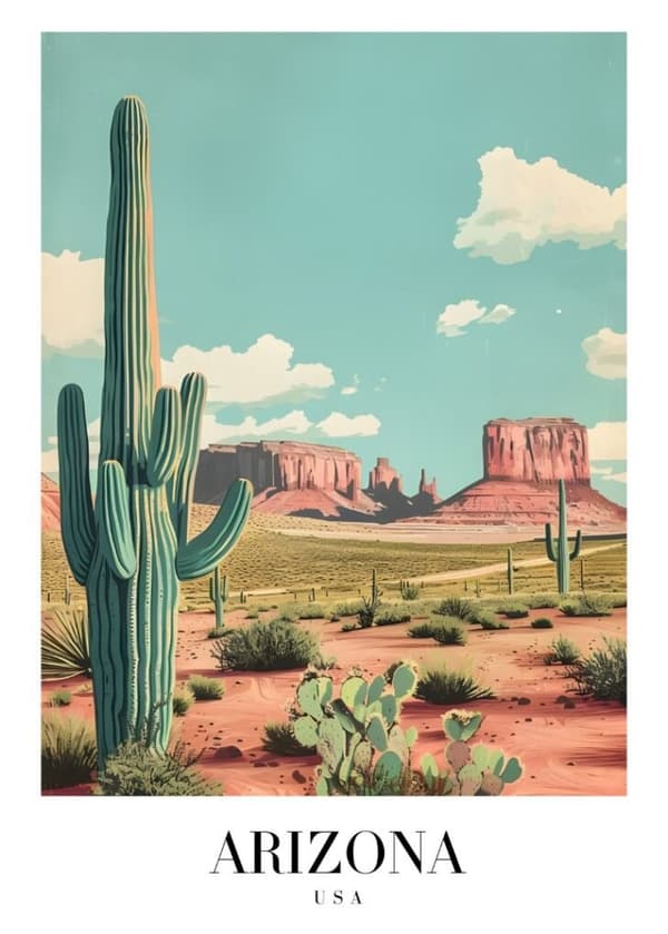 ARIZONA USA Affisch/Poster/Print/Tavla