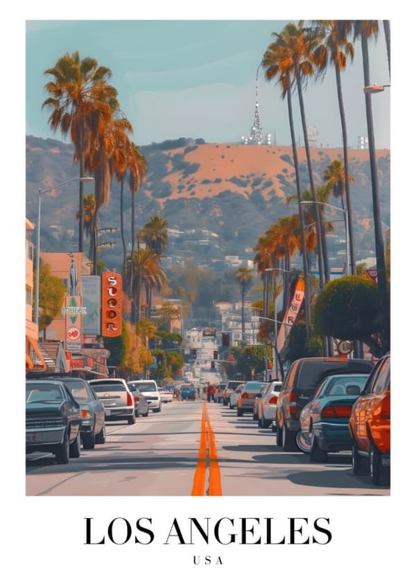 LOS ANGELES USA Affisch/Poster/Print/Tavla