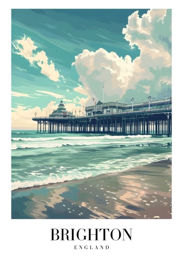 BRIGHTON ENGLAND Affisch/Poster/Print/Tavla