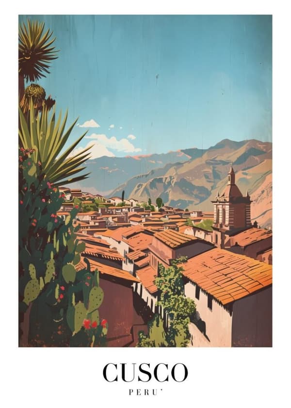 CUSCO PERU Affisch/Poster/Print/Tavla