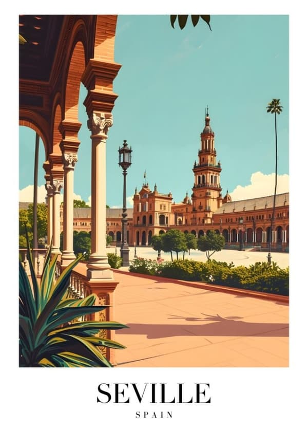 SEVILLE SPAIN Affisch/Poster/Print/Tavla