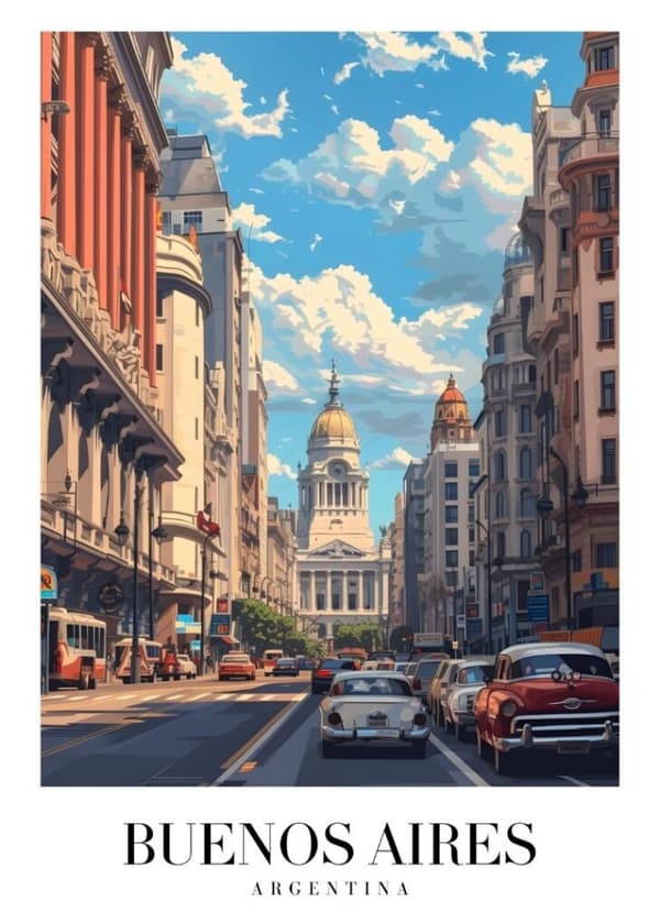 BUENOS AIRES ARGENTINA Affisch/Poster/Print/Tavla