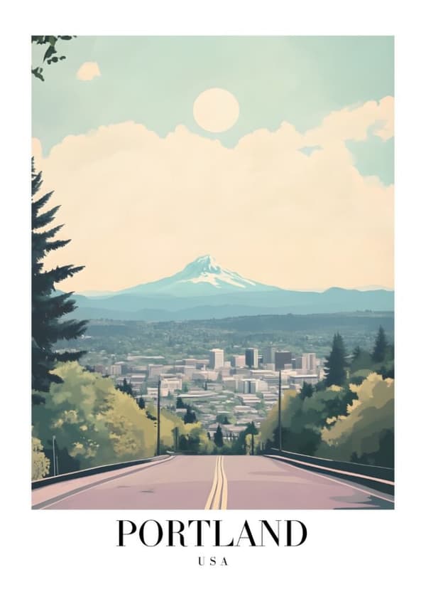 PORTLAND USA Affisch/Poster/Print/Tavla