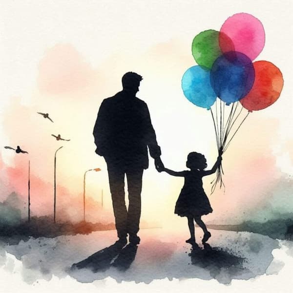Far och son-poster 30x40 cm
