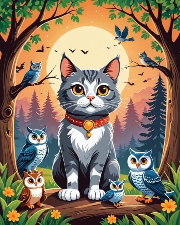 Katt Affisch 50x70 cm