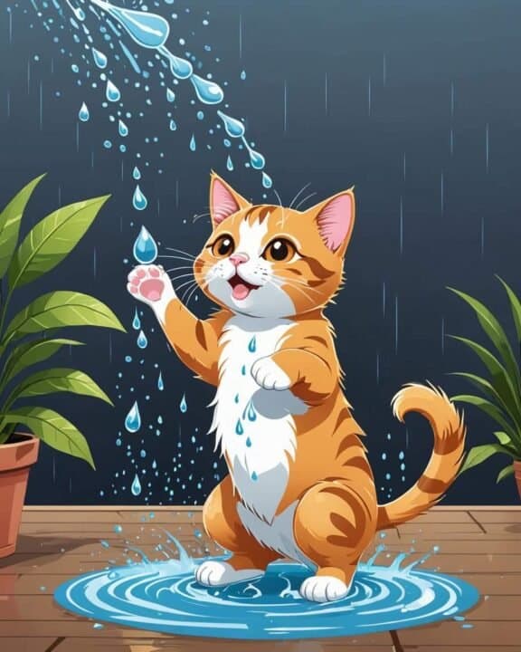 Katt Affisch 30x40 cm