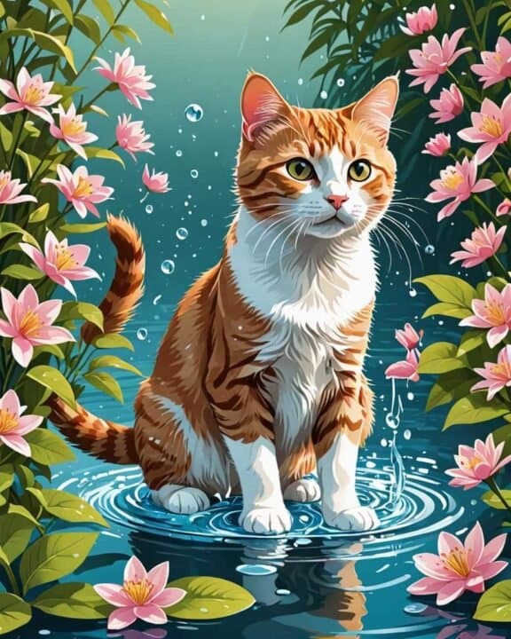 Katt Affisch 40x50 cm