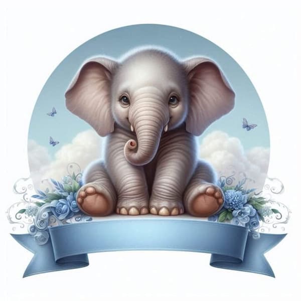Elefant Affisch 40x50 cm