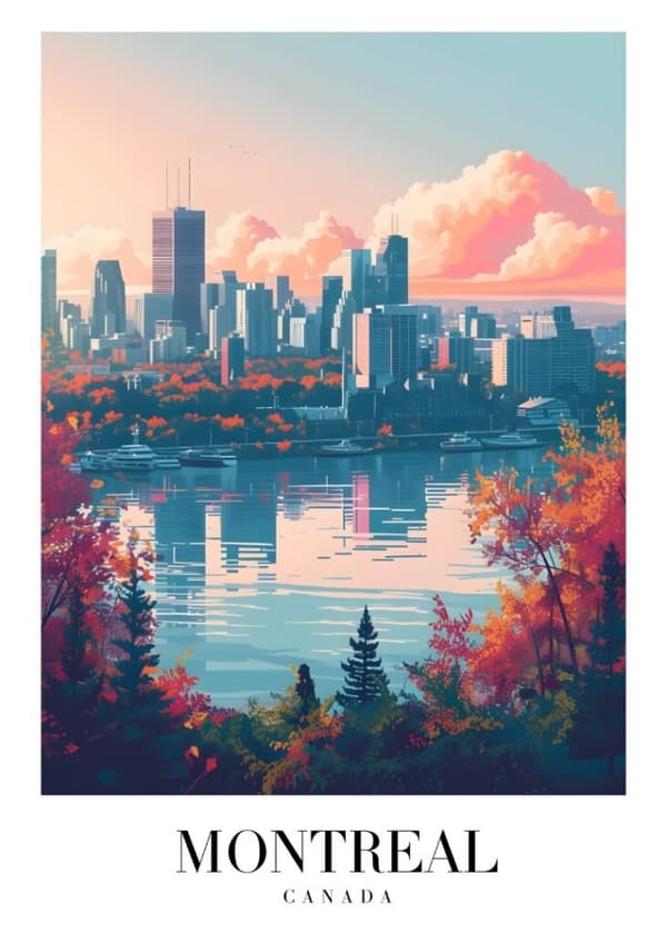 MONTREAL CANADA Affisch/Poster/Print/Tavla