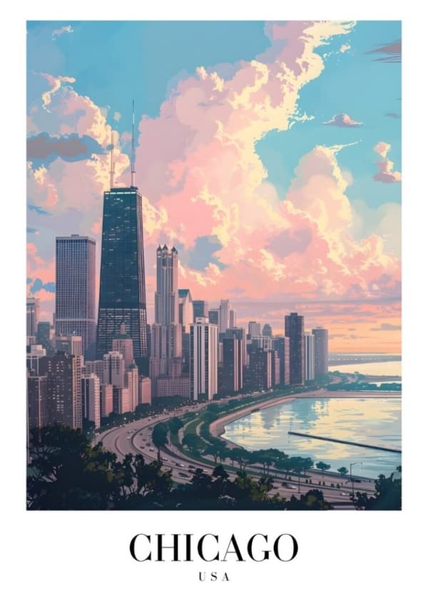 CHICAGO USA Affisch/Poster/Print/Tavla