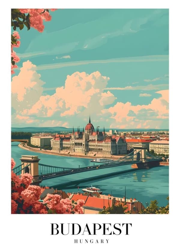 BUDAPEST HUNGARYAffisch/Poster/Print/Tavla
