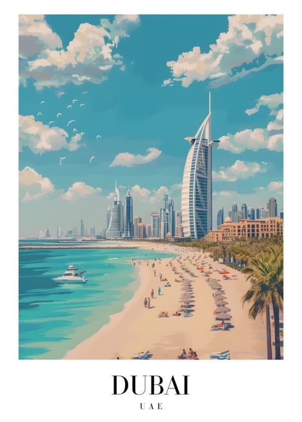 DUBAI UAE Affisch/Poster/Print/Tavla