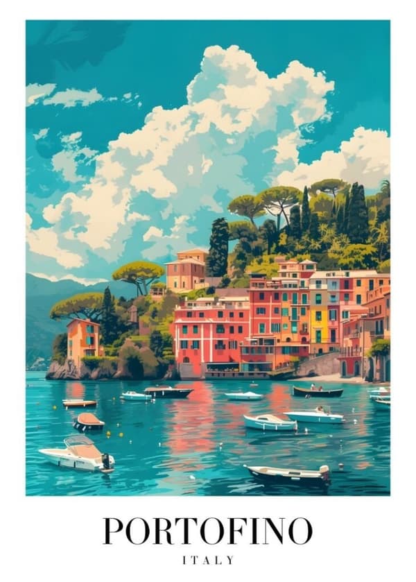 PORTOFINO ITALY Affisch/Poster/Print/Tavla