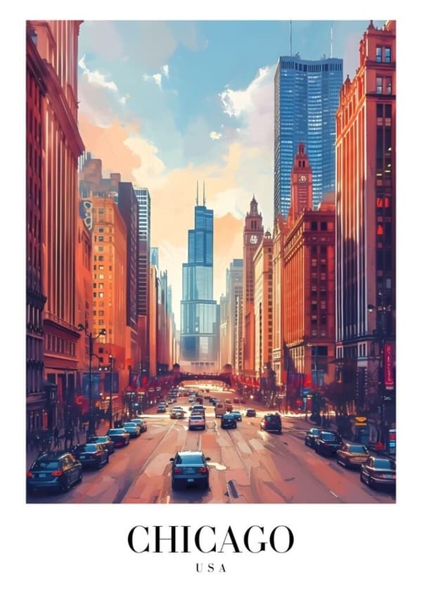 CHICAGO USA Affisch/Poster/Print/Tavla