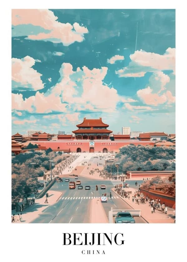 BEIJING CHINA Affisch/Poster/Print/Tavla
