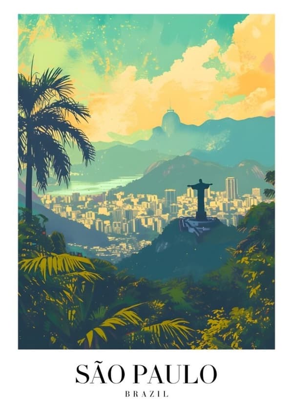 SAO PAULO BRAZIL Affisch/Poster/Print/Tavla