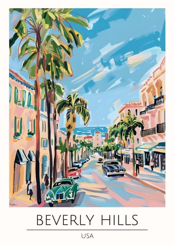 BEVERLY HILLS Affisch/Poster/Print/Tavla