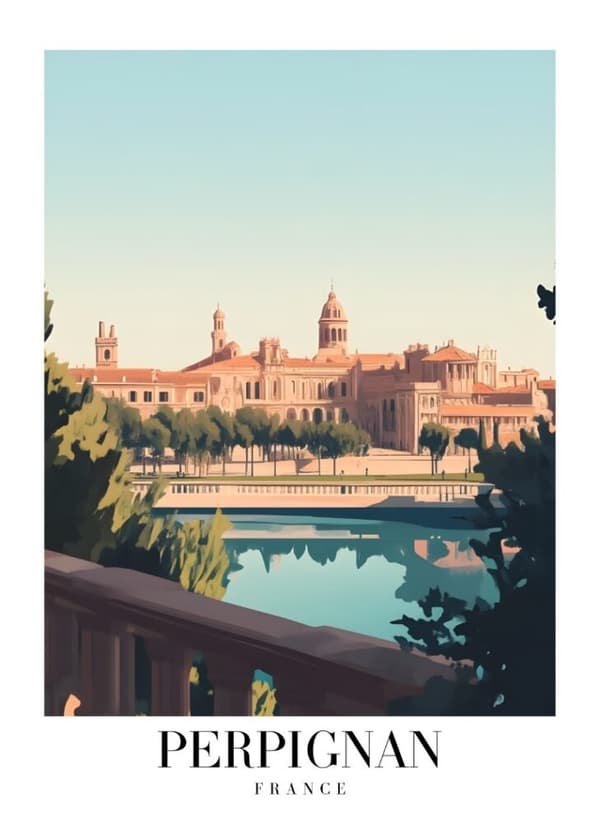 PERPIGNAN FRANCE Affisch/Poster/Print/Tavla