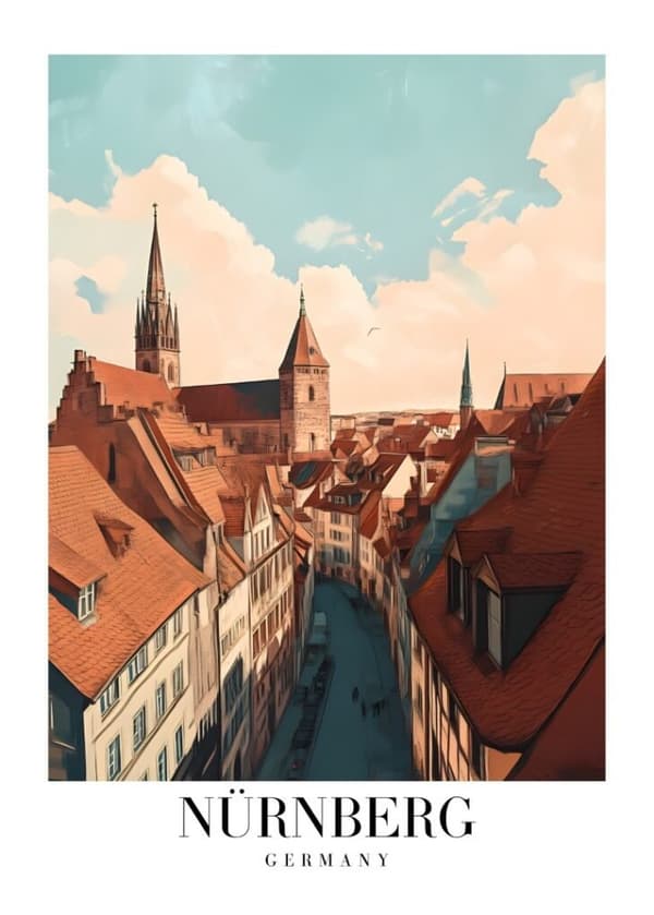 NURNBERG GERMANY Affisch/Poster/Print/Tavla