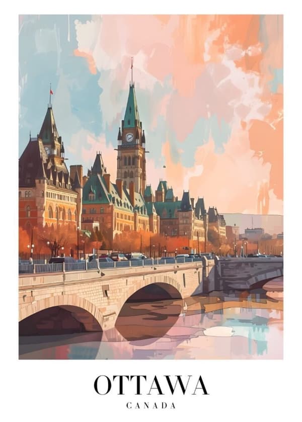 OTTAWA CANADA Affisch/Poster/Print/Tavla