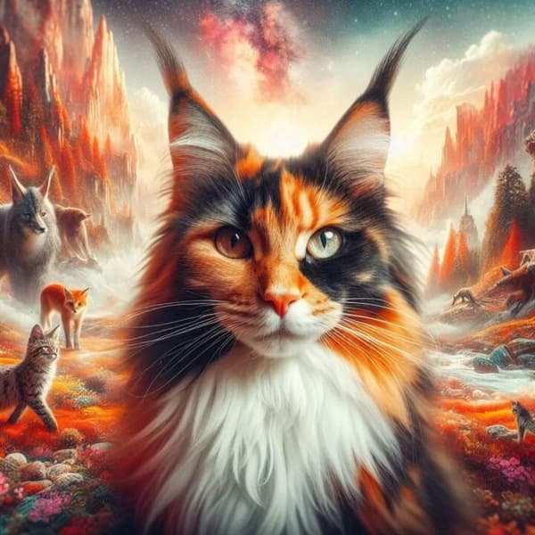 Katt Affisch 50x70 cm